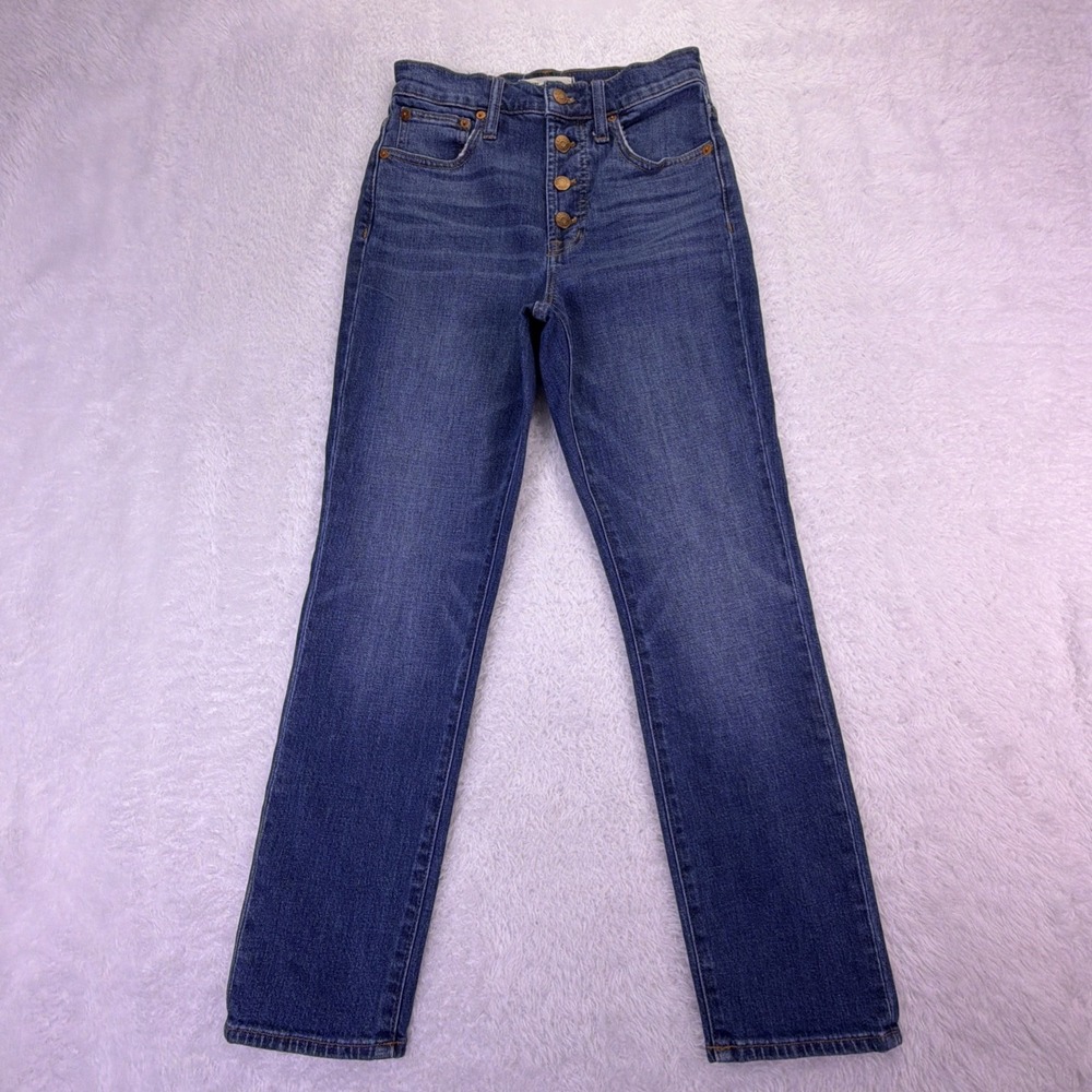 Madewell Jeans The Perfect Crop Jean‎ Button Fly Dark Wash Womens 23 (25x27)